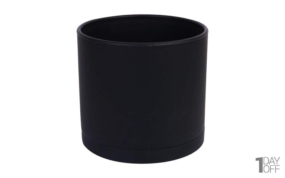 گلدان استوانه‌ای مشکی سایز 25 کد 103 مهرنی (Mehrni)