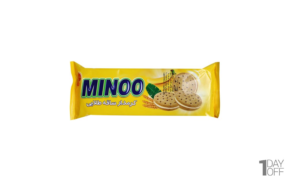 بیسکویت ساقه طلایی کرم‌دار با طعم موز مینو مقدار 96 گرم