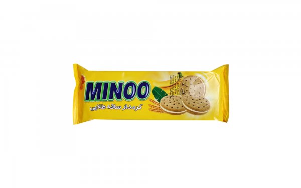 بیسکویت ساقه طلایی کرم‌دار با طعم موز مینو مقدار 96 گرم