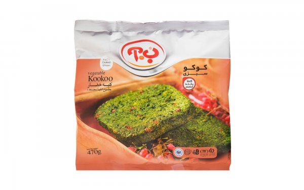 کوکو سبزی منجمد ب.آ مقدار 470 گرم