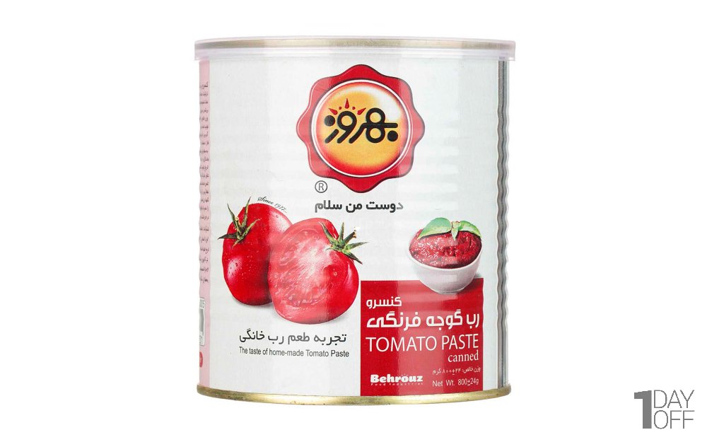رب گوجه‌فرنگی بهروز مقدار 800 گرم