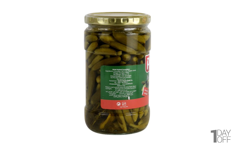 خیارشور سوپر ویژه پیک مقدار 650 گرم