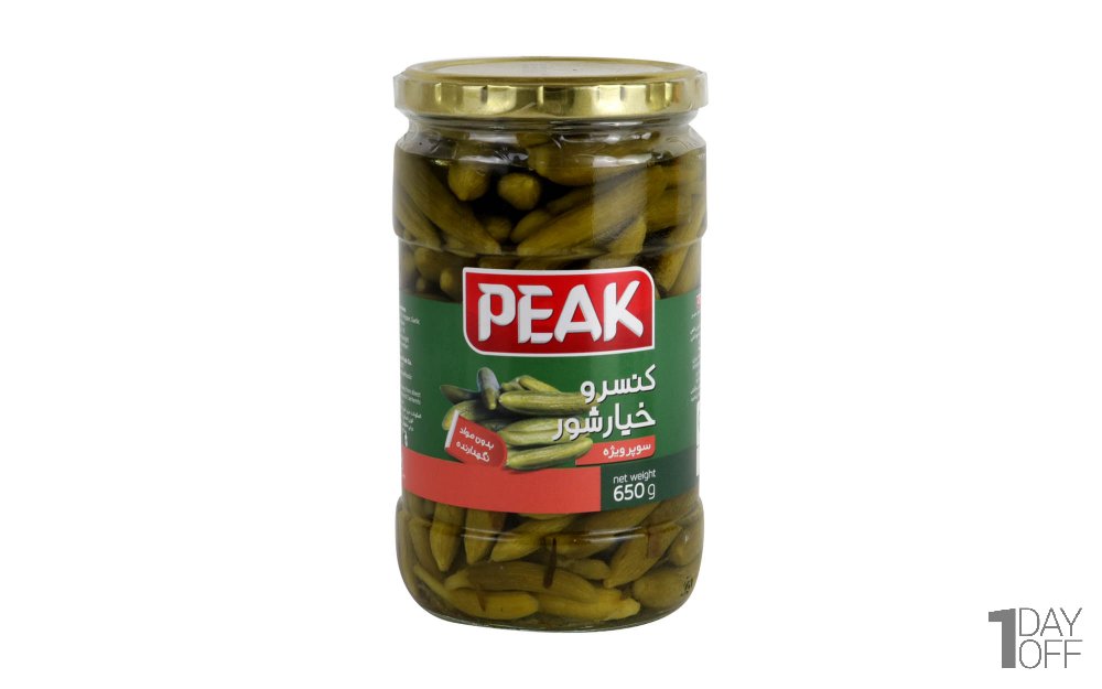 خیارشور سوپر ویژه پیک مقدار 650 گرم