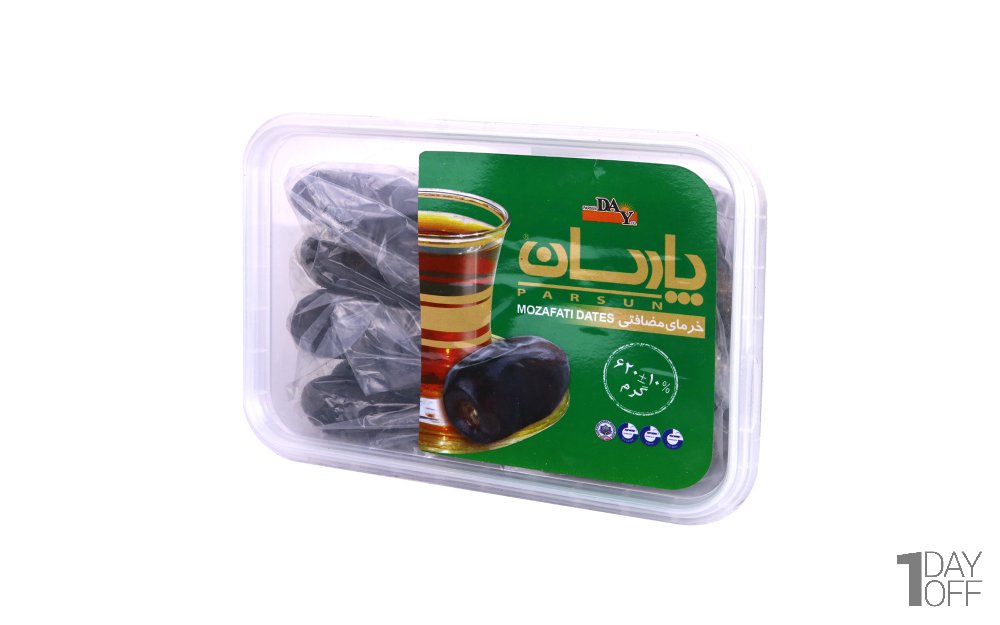 خرمای مضافتی با بسته طلقی پارسان مقدار 620 گرم
