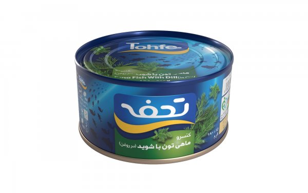 کنسرو ماهی تون در روغن با شوید تحفه مقدار 180 گرم