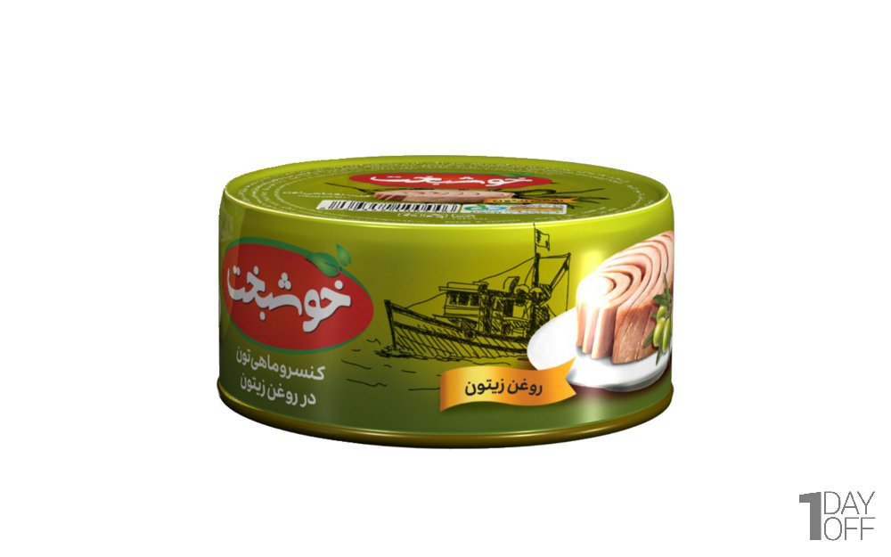 کنسرو ماهی تون در روغن زیتون خوشبخت مقدار 180 گرم