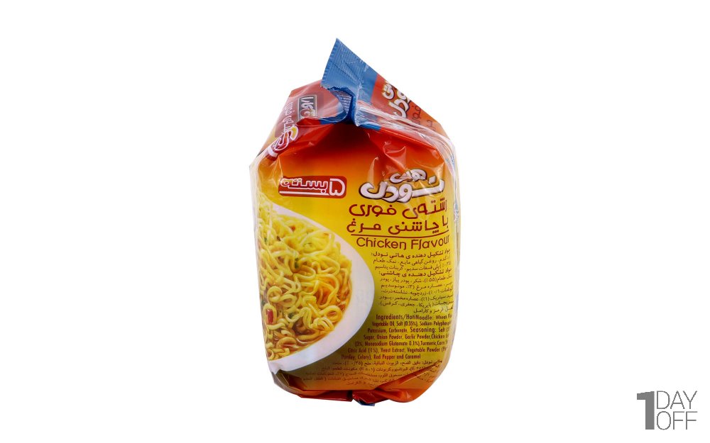 نودل مرغ هاتی‌کارا گلستان مقدار 75 گرم بسته 5 عددی