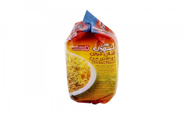 نودل مرغ هاتی‌کارا گلستان مقدار 75 گرم بسته 5 عددی