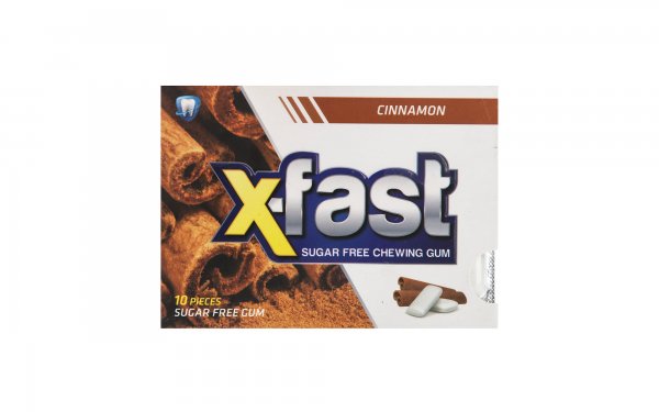 آدامس دارچینی بدون شکر ایکس فست (X-fast) بسته 10 عددی
