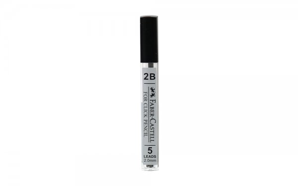 نوک مداد نوکی 2.0 میلی‌متری فابر کاستل (Faber Castell) نوع 2B رنگ مشکی