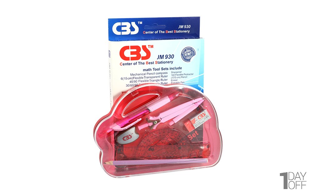 ست ریاضی سی‌بی‌اس (CBS) مدل JM 930 نوع ژله‌ای رنگ قرمز 