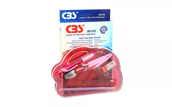 ست ریاضی سی‌بی‌اس (CBS) مدل JM 930 نوع ژله‌ای رنگ قرمز 