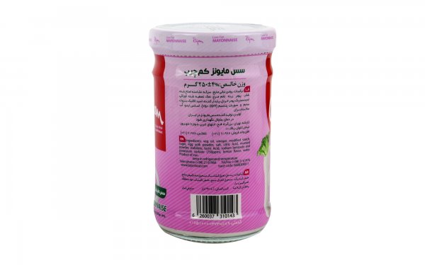 سس مایونز کم‌چرب بیژن مقدار 250 گرم 