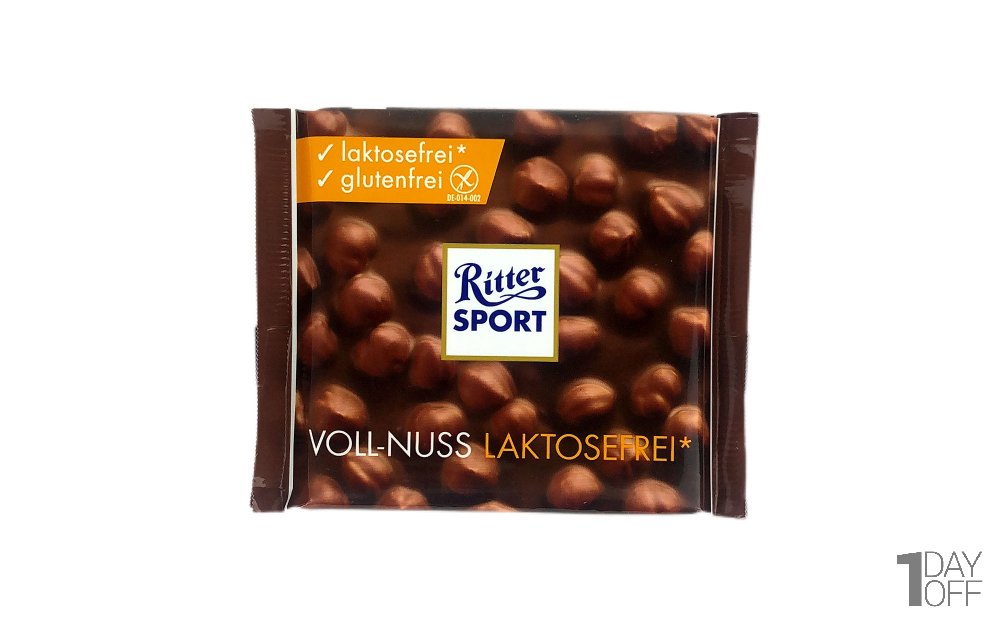 شکلات ریتر اسپرت (Ritter Sport) فندقی بدون گلوتن و لاکتوز مقدار 100 گرم
