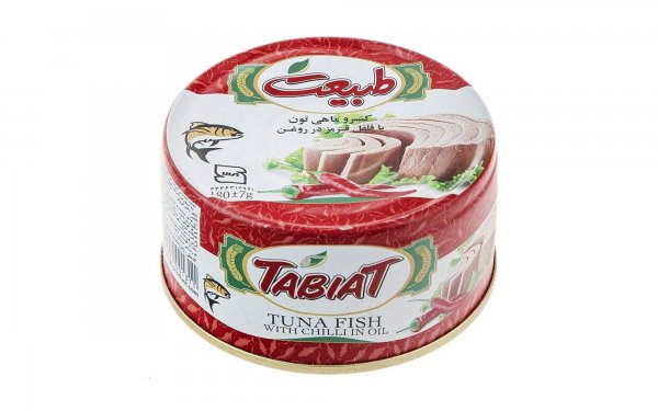 کنسرو ماهی تن با فلفل قرمز طبیعت مقدار 180 گرم