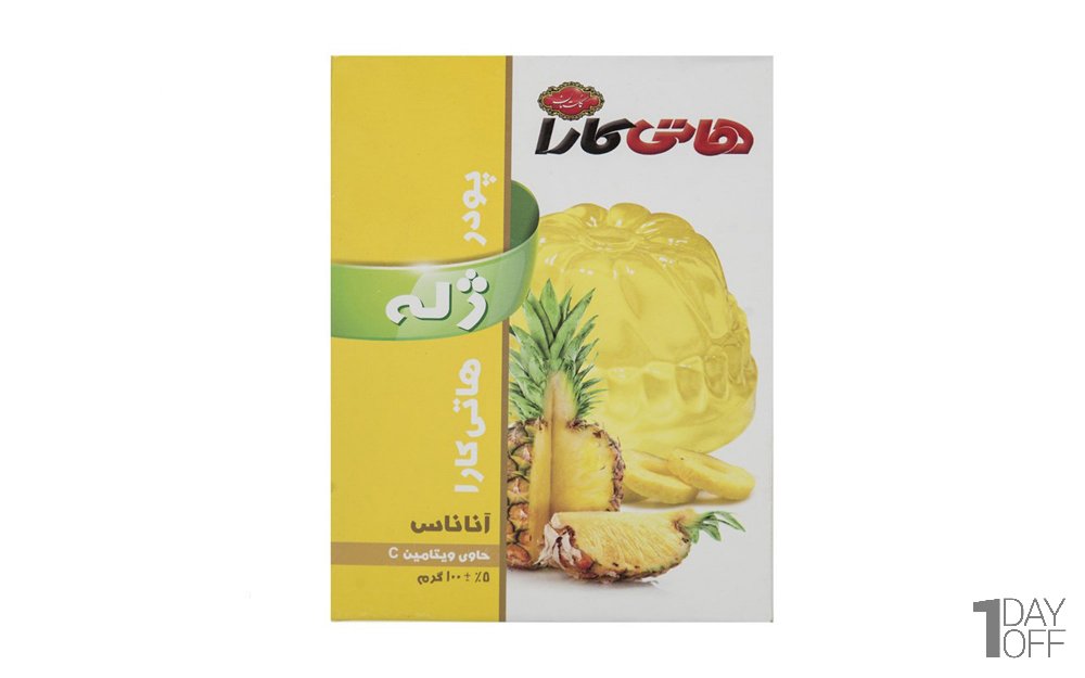 پودر ژله آناناس هاتی‌کارا گلستان مقدار 100 گرم