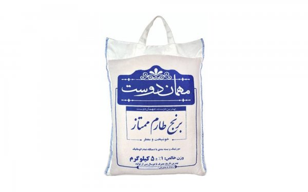 برنج طارم ممتاز مهمان‌دوست مقدار 5 کیلوگرم 