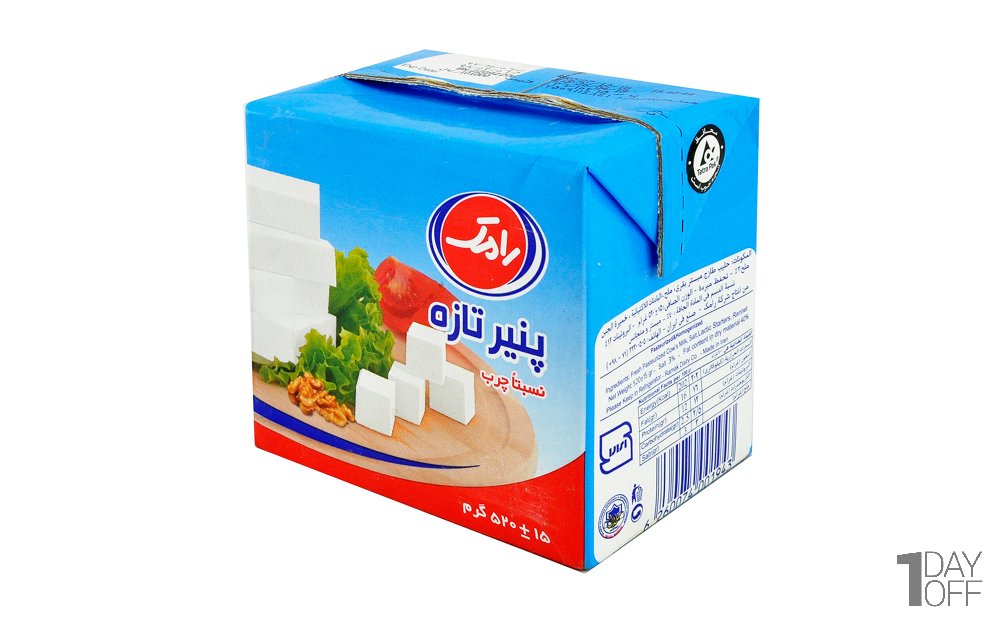 پنیر تازه نسبتاً چرب رامک مقدار 520 گرم