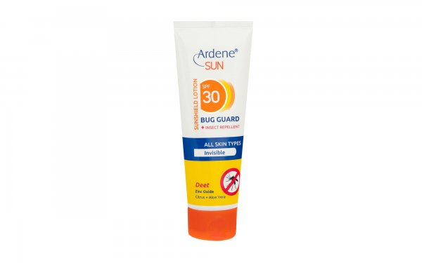 لوسیون ضدآفتاب SPF30 آردن مدل bug guard مقدار 75 میلی‌لیتر