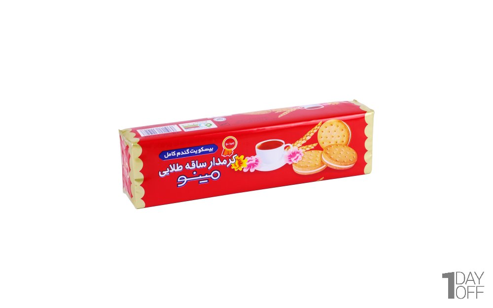 بیسکویت ساقه طلایی کرم‌دار مینو مقدار 192 گرم