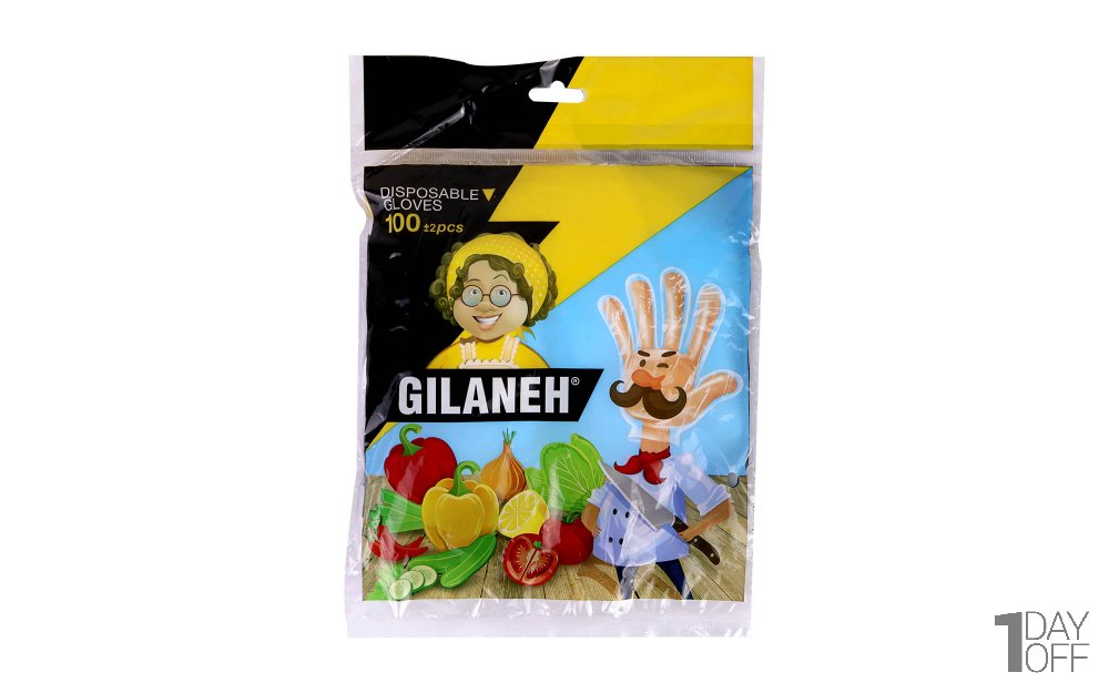 دستکش یک‌بار مصرف گیلانه بسته 100 عددی 