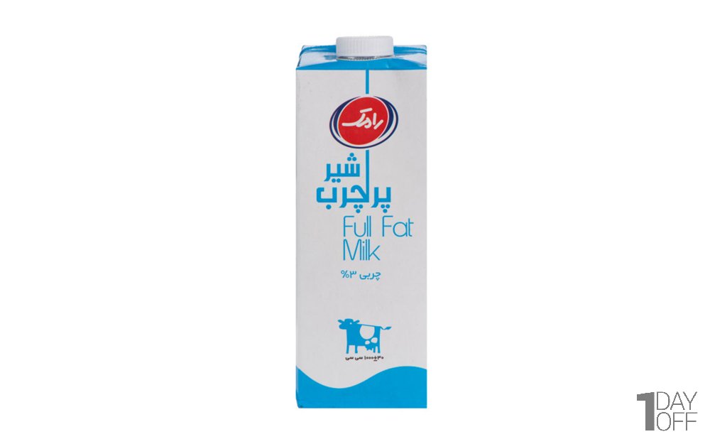 شیر پاستوریزه پرچرب رامک مقدار 1 لیتر