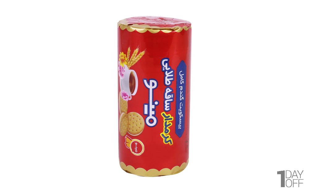 بیسکویت ساقه طلایی گندم کامل کرم‌دار مینو مقدار 140 گرم