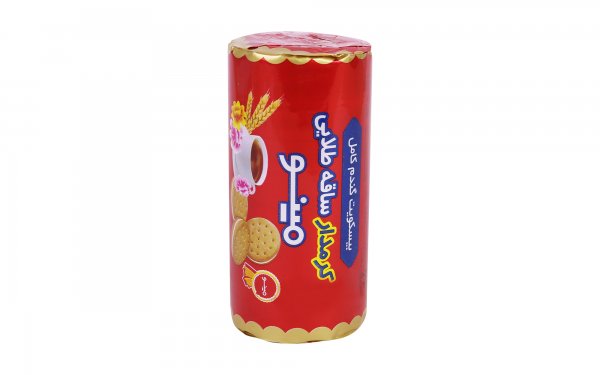 بیسکویت ساقه طلایی گندم کامل کرم‌دار مینو مقدار 140 گرم