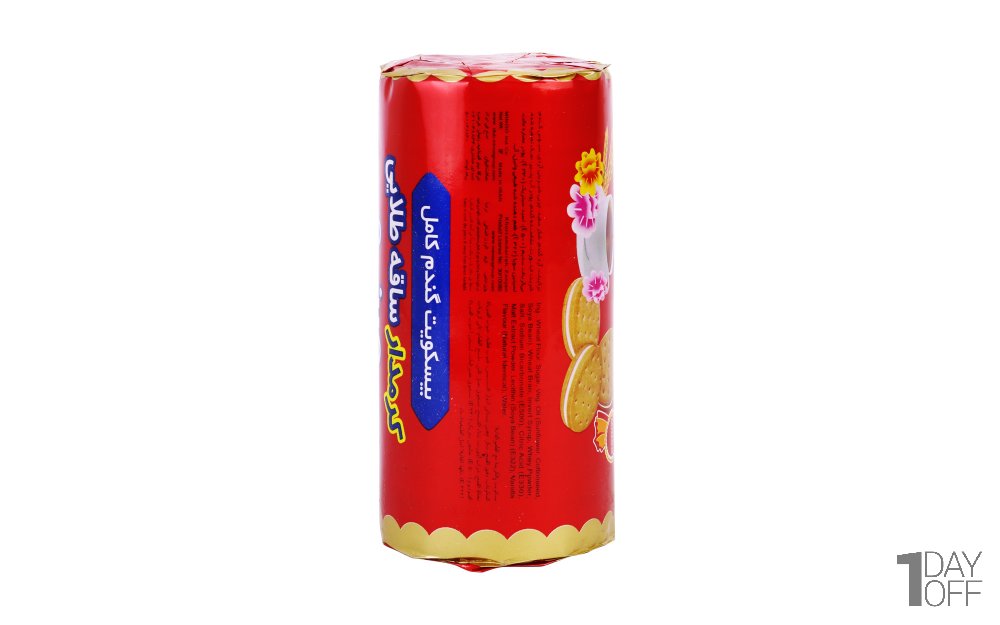بیسکویت ساقه طلایی گندم کامل کرم‌دار مینو مقدار 140 گرم