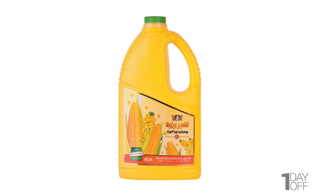 روغن ذرت و کانولا شیررضا مقدار 1.8 لیتر