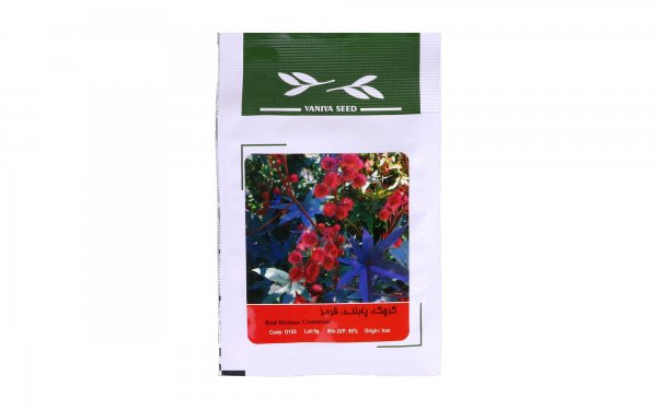 بذر کرچک پابلند قرمز (Red Ricinus Communi) وانیا آذر سبزینه کد 0155 مقدار 5 گرم