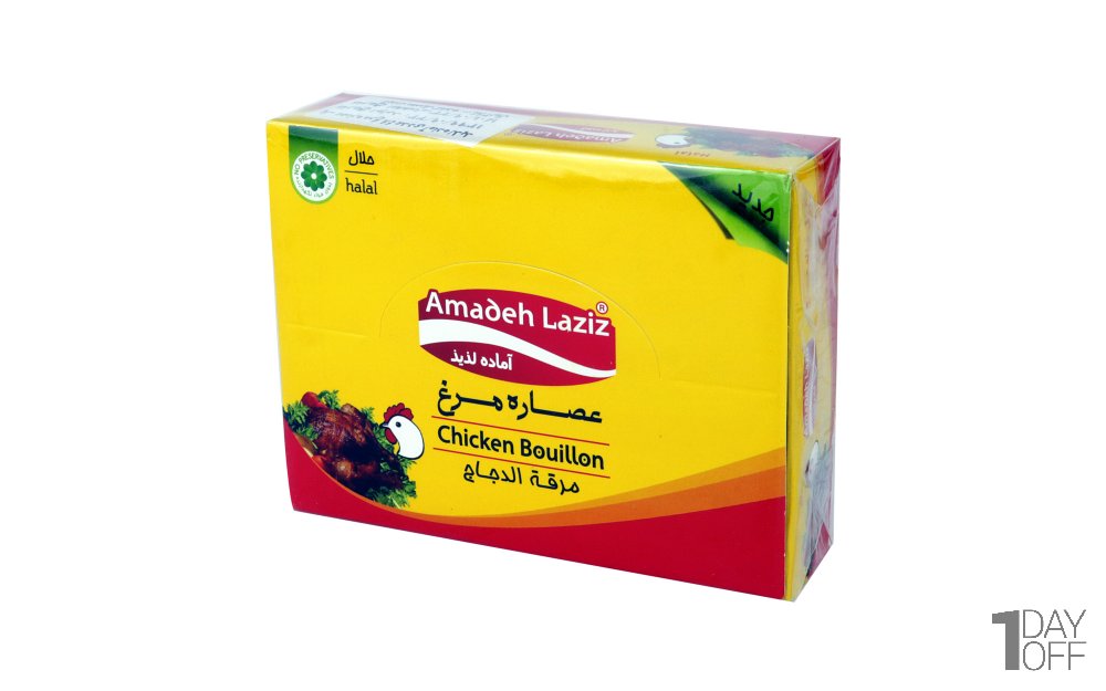 پودر فشرده با عصاره مرغ آماده لذیذ بسته 48 عددی 