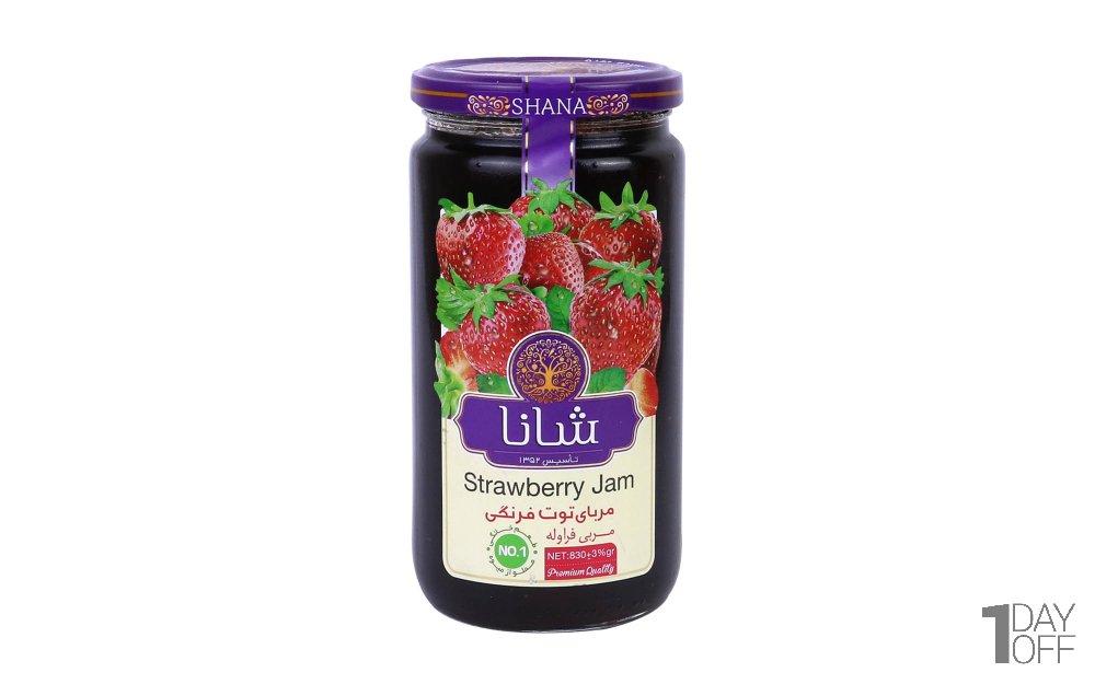 مربا توت‌فرنگی شانا مقدار 830 گرم