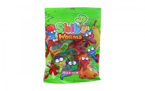 پاستیل میوه‌ای شیبا مدل Worms  180 مقدار 180 گرم
