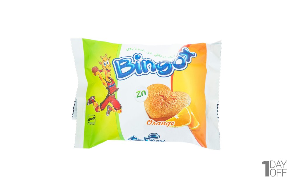 کیک پرتقالی غنی‌شده با روی بینگوپلاس مقدار 35 گرم