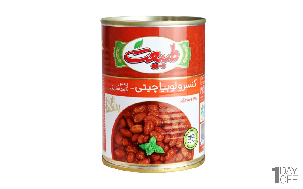 کنسرو لوبیا چیتی طبیعت مقدار 380 گرم
