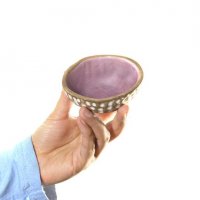 کاسه سرامیکی لعاب بنفش