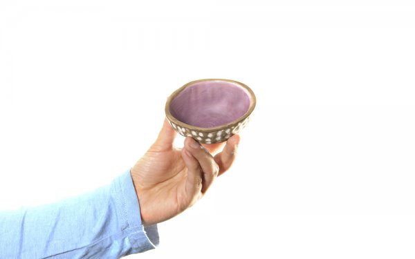 کاسه سرامیکی لعاب بنفش