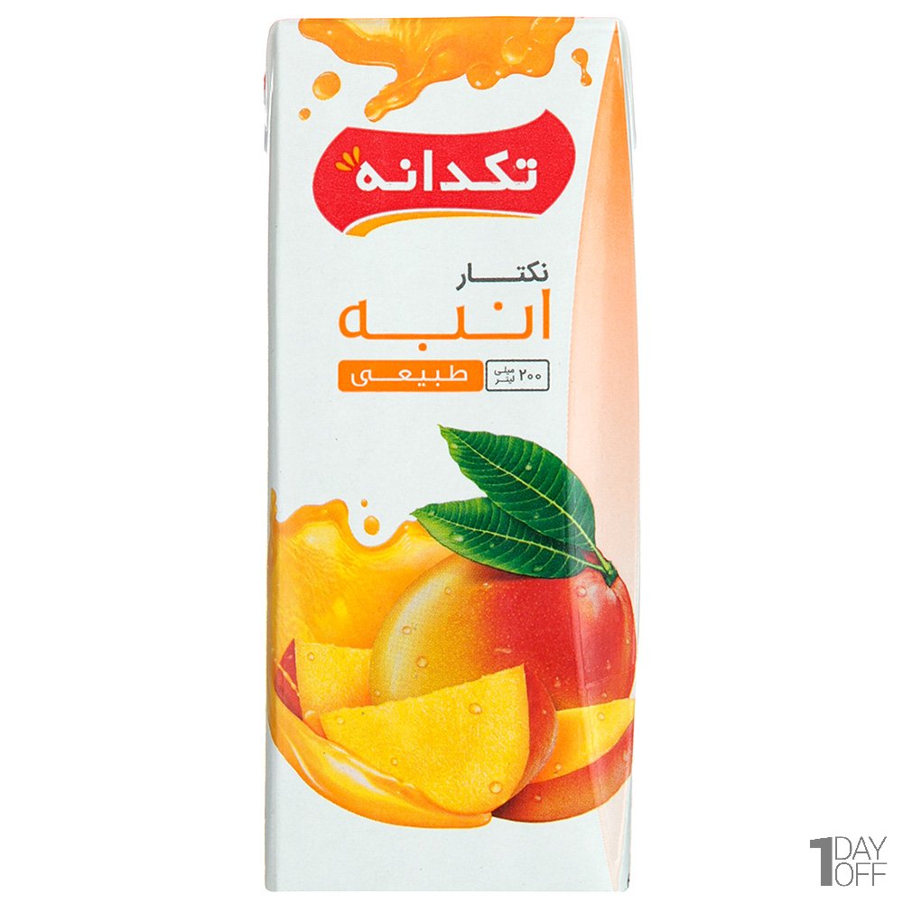 نکتار انبه تکدانه مقدار 200 میلی‌لیتر