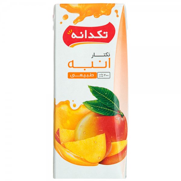 نکتار انبه تکدانه مقدار 200 میلی‌لیتر