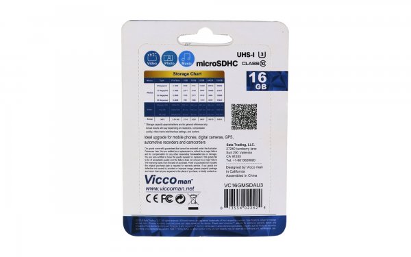 کارت حافظه 16 گیگابایت میکرو SD ویکومن (Vicco Man) مدل Final 600X