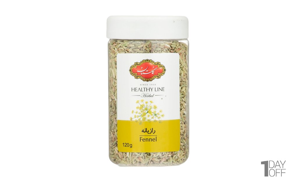 رازیانه خشک گلستان مقدار 120 گرم	