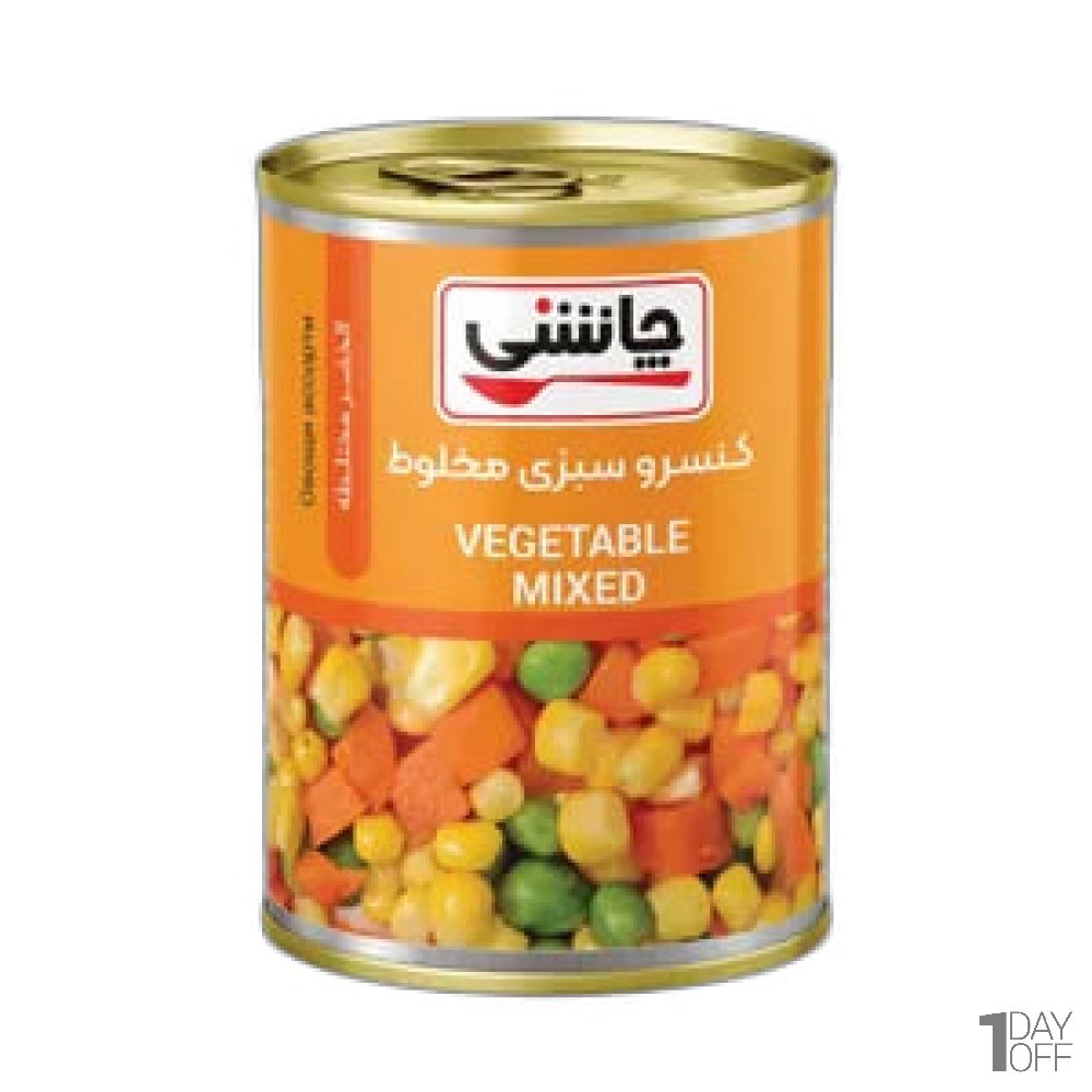 کنسرو مخلوط سبزیجات چاشنی مقدار 430 گرم