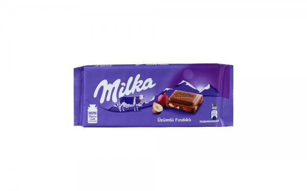شکلات شیری فندق و کشمش میلکا (MILKA) مقدار 80 گرم
