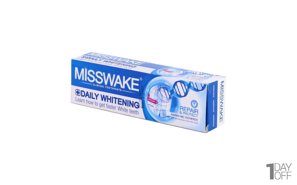 خمیردندان میسویک (MissWake) مدل Daily Whitening مقدار 100 میلی‌لیتر