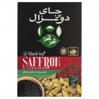 چای سیاه همراه با تکه‌های زعفران و هل دوغزال 400 گرم