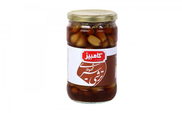 ترشی سیر قهوه‌ای کامبیز مقدار 700 گرمی