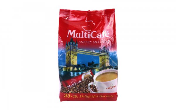 کافی‌میکس 3 در 1 مولتی کافه (MultiCafe) بسته 25 عددی 