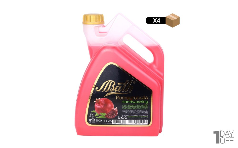 مایع دستشویی انار بس مقدار 3.5 لیتر - بسته 4 عددی