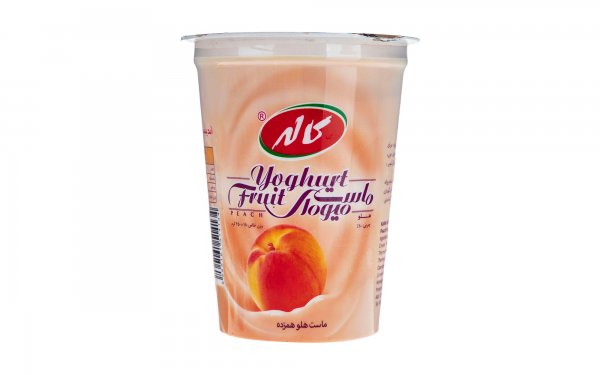 ماست میوه‌ای با طعم هلو کاله مقدار 450 گرم